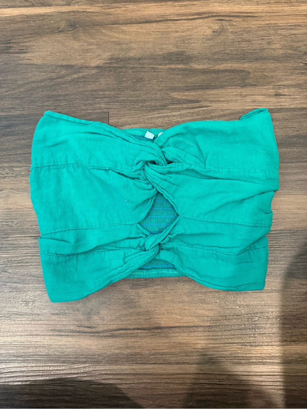 Green Twist-Front Tube Top - Women